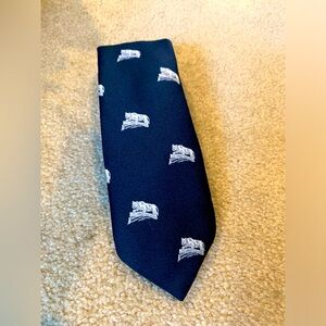 Mens Navy Blue and White Penn State Nittany Lion neck tie